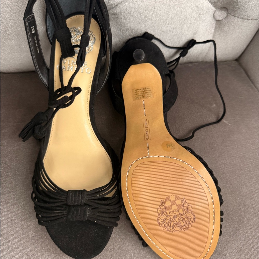 Vince Camuto Black Strappy Heels